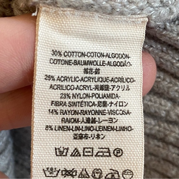 Free People Midi Skirt Gray Golden Hour Ribbed Sweater Minimal Coastal Resort M - Picture 4 of 7